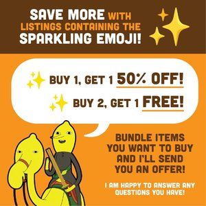 ✨Sparkling Emoji = SAVINGS!!!